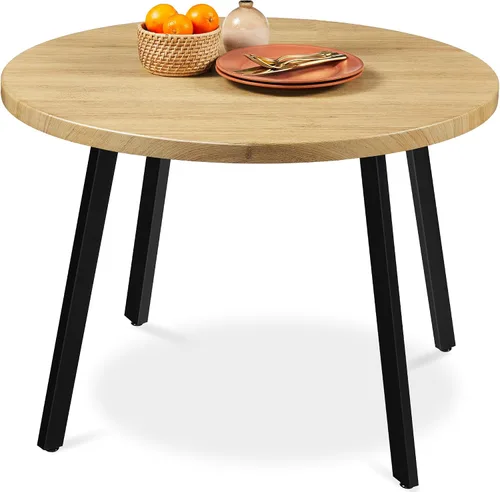 Vista 11 de Best Choice Products Mesa de comedor redonda de mediados de siglo moderna de 35.5 pulgadas, comedor que ahorra espacio para el hogar, cocina, Negro