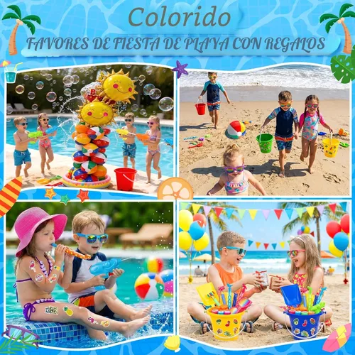 Vista 7 de GIFTINBOX Recuerdos de fiesta en la piscina, 146 juguetes de playa para niños de 4 a 8 a 12 años, recuerdos de fiesta de verano para niños, pelotas