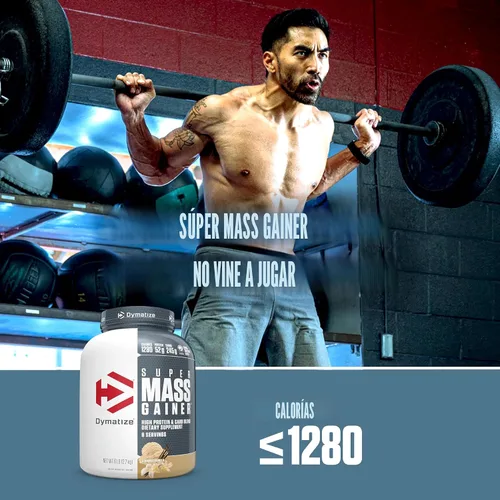 Vista 5 de Dymatize Super Mass Gainer Proteína en Polvo, 1290 Calorías y 52g de Proteína, Se Mezcla Fácilmente, Sabor Delicioso, Guijarros Afrutados, 6 Libras