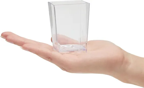 Vista 8 de Juvale Mini tazas de postre – 72 piezas de plástico transparente, 3 onzas y 5 onzas – Vasos desechables y reutilizables para postre y aperitivos