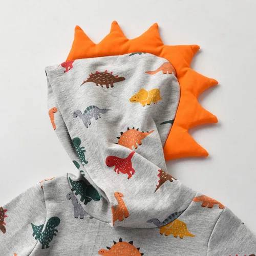 Vista 6 de Conjunto de sudadera con capucha y pantalones, de manga larga, con varios diseños, para bebé o niño