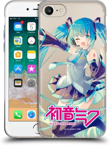 Vista 94 de Head Case Designs Licencia Oficial Hatsune Miku Gráficos Lindos Carcasa de Gel [Protección de Grado Militar] Compatible con Apple iPhone 7