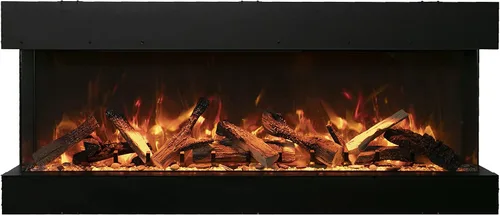 Vista 4 de 60-TRU-View-XL XT - Chimenea eléctrica de 3 caras de 60 pulgadas, calentador de chimenea de vidrio de 3 lados con control remoto y temporizador de 8