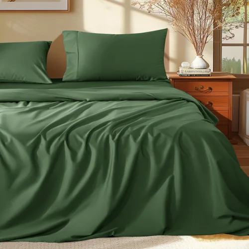 Vista 18 de Shilucheng Juego de Sábanas 100% de Algodón Egipcio - 1000 Hilos, Sábanas de Algodón de Lujo, Ropa de Cama y Fundas de Almohada Transpirables