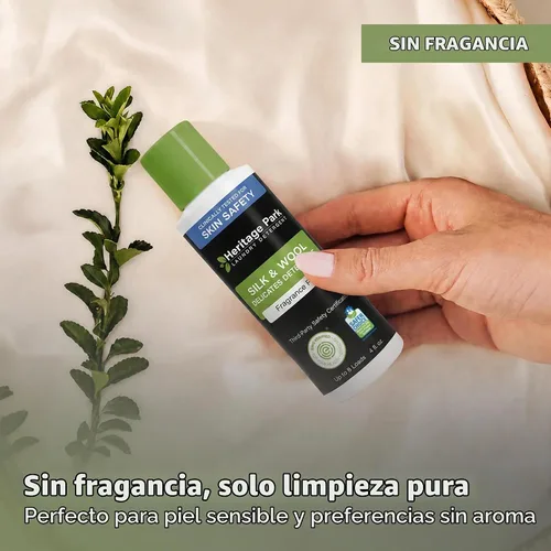 Vista 5 de Heritage Park - Detergente para ropa de seda y lana, sin fragancia, hipoalergénico, pH neutro, probado por dermatólogos, sensible a la piel, sin