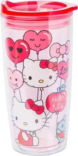 Vista 50 de Silver Buffalo Sanrio Hello Kitty, vaso de acero inoxidable con forma de lata, 11.8 onzas