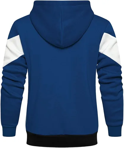 Vista 4 de DUOFIER Sudadera con capucha y cremallera frontal para hombre con capucha y bloqueo
