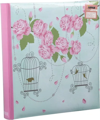 Vista 2 de Arpan Álbum de fotos grande de 5 x 7 pulgadas para 200 unidades, regalo ideal x 1 (estilo vintage de jaula rosa Shabby Chic)
