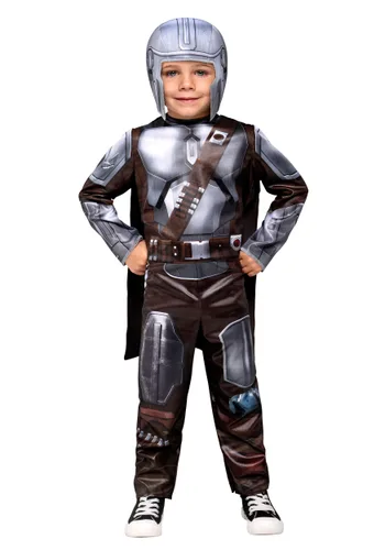 Vista 2 de Disfraz Deluxe de The Mandalorian para Niños Pequeños Multicolor