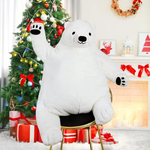 Vista 10 de SNOWOLF Djungelskog Oso Gigante de Simulación Juguete de Oso de Peluche Animal de Peluche Muñeca de Felpa Enorme Tierno Oso Negro de Vida Silvestre