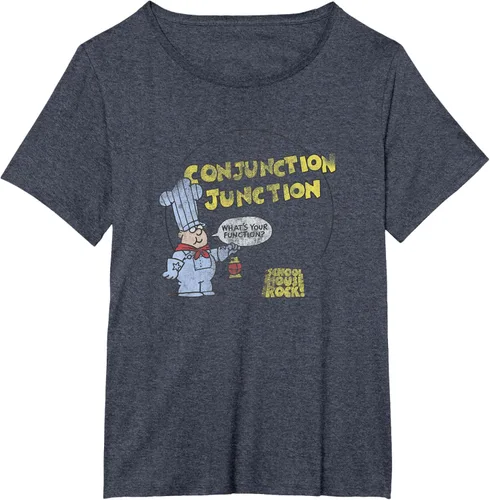 Vista 42 de Schoolhouse Rock Conjunction Junction Conductor Retro TV Camiseta Asfalto