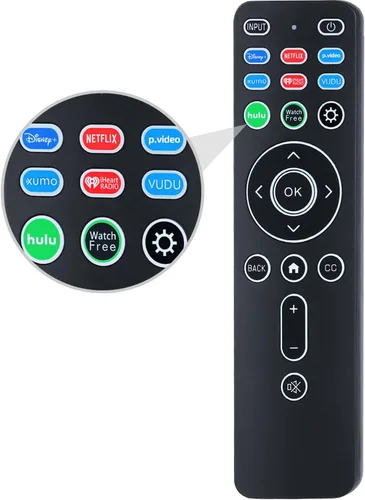 Vista 9 de Control remoto universal XRT260 de repuesto para todos los televisores inteligentes Vizio con botones de acceso directo Disney, Netflix, Video