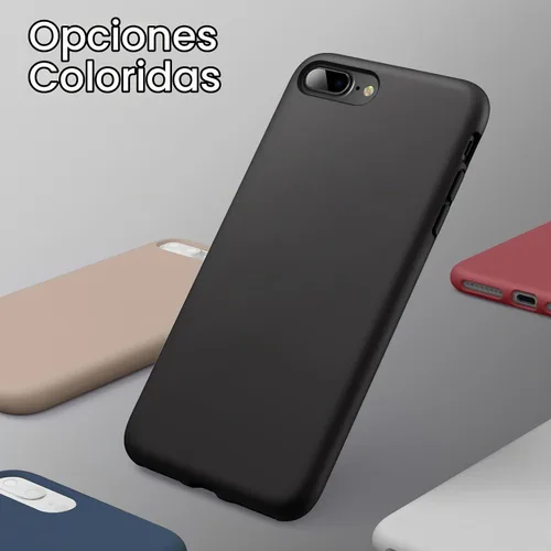 Vista 6 de JETech Funda de silicona para iPhone 8 Plus/7 Plus, color negro