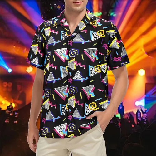 Vista 65 de Camisa hawaiana para hombre, con estampado floral, cómoda, con botones, casual, manga corta, ropa de playa para hombre