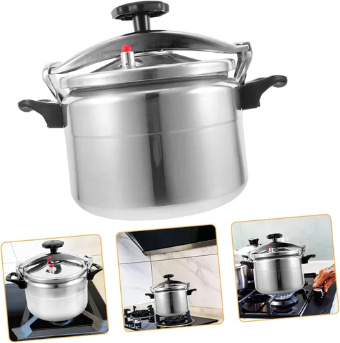 Vista 8 de Zerodeko Olla a presión de capacidad para estufa de gas, fácil de limpiar, cocción a presión de bajo consumo para comidas familiares y guisos