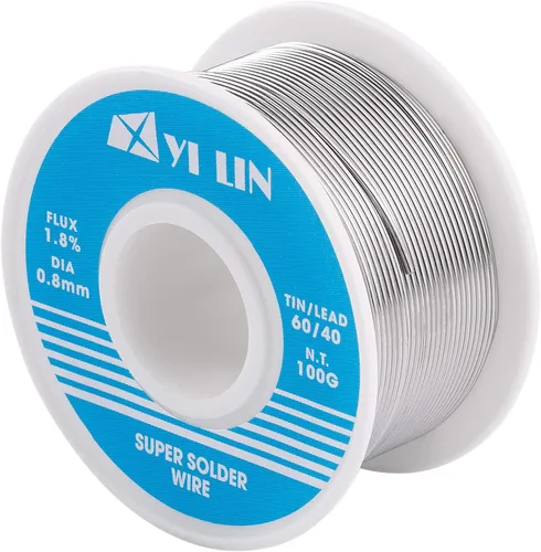 Vista 8 de YI LIN Alambre de soldadura de base de colofonia de plomo de estaño de soldadura 60/40 para soldadura eléctrica (0.024 in/1.76 oz)