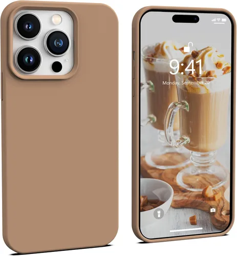 Vista 9 de IceSword Funda compatible con iPhone 14 Pro Max, color azul bebé, funda de silicona líquida, delgada, suave, antiarañazos, bonita luz azul pastel