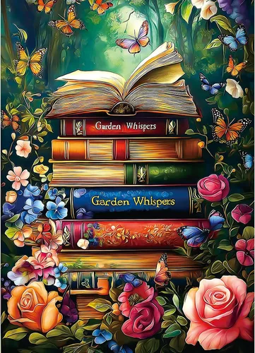 Vista 11 de MINIWAN Rompecabezas de 1000 piezas de arte de papel con plumas 3D para jardín de flores 27.5 x 19.7 pulgadas, letras en la parte posterior