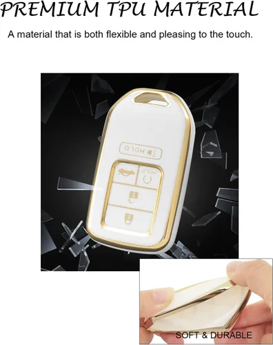 Vista 11 de Funda para llavero Honda compatible con Accord Civic CRV Pilot Odyssey 5 botones, carcasa de TPU suave para llaves