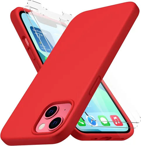 Vista 10 de CellEver Funda de silicona resistente para iPhone 12 y 12 Pro, dos protectores de pantalla de vidrio inastillables, protección militar contra Negro