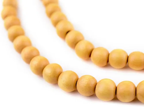Vista 183 de TheBeadChest: cuentas de madera redondas naturales de 0.315 pulgadas, cuentas de madera sueltas espaciadoras para fabricar joyas, 4 tamaños