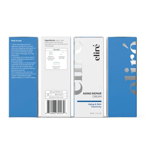 Vista 7 de Eliré Crema facial coreana antienvejecimiento con vitamina C y aloe - Hidratante reafirmante, hidratante y reparadora de arrugas - Piel sensible