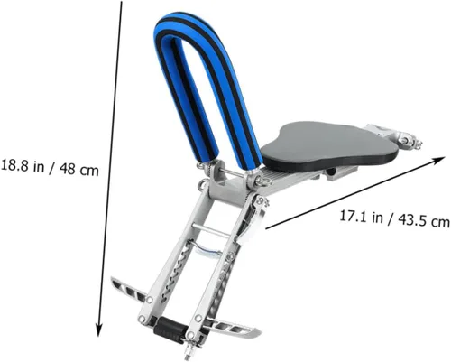 Vista 4 de UKCOCO 1 asiento de bicicleta al aire libre montado en la parte delantera para niños, diseño portátil ligero y seguro para viajes de padres