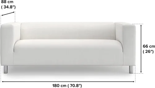 Vista 2 de TLYESD Funda de sofá Klippan de repuesto para funda de sofá IKEA Klippan, funda de sofá Klippan, solo funda (Gris Oscuro)