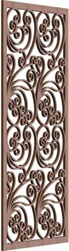 Vista 120 de 9 3/8"W x 24 3/8"H x 1/4"T Marilla Decorativos Paneles de Pared de Madera Calado, Abedul