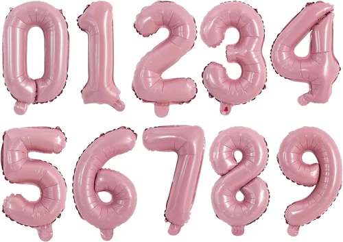 Vista 36 de TONIFUL Globos grandes de 50 pulgadas con números dorados del 0 al 9, globo digital grande de Mylar número 8 digital ocho para fiestas