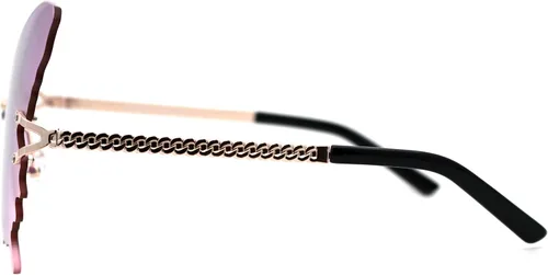 Vista 3 de Gafas de sol únicas con forma de mariposa sin montura para mujer