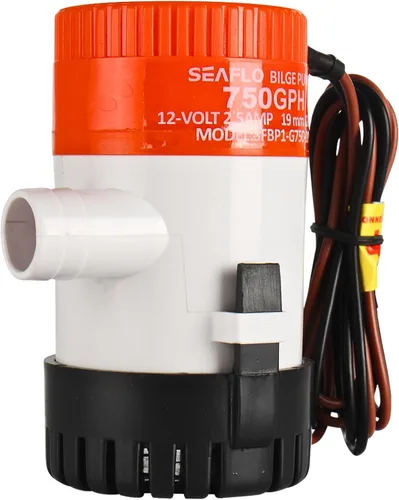 Vista 17 de SEAFLO Bomba de sentina automática serie 06 – 12 V CC, 750 GPH, interruptor de flotador integrado, totalmente sumergible, construcción duradera