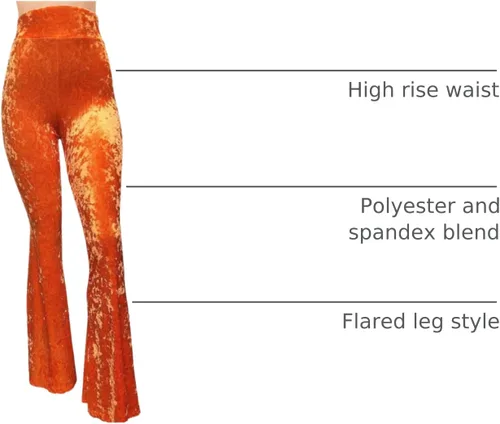 Vista 71 de ShopMyTrend - Pantalones de yoga largos con piernas anchas y acampanadas estilo palazzo, con cintura alta, para mujer