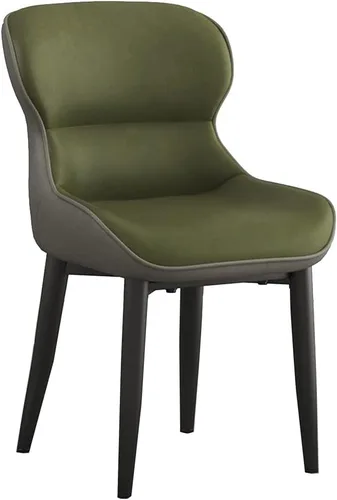 Vista 11 de Dining Chairs Modern Mid Century, Kitchen Dining Chairs Upholstered Back Chair Accent Chairs for Office, Steel Frame Leg Makeup Chair, Bedroom /Beige