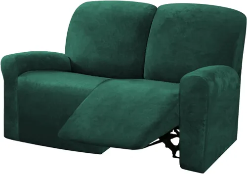 Vista 8 de ULTICOR Funda reclinable para sofá biplaza, 48 a 65 pulgadas de largo, 6 fundas de sofá reclinable elásticas de terciopelo para sofá biplaza de 2