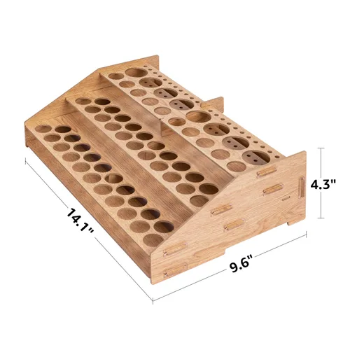 Vista 4 de Amazon Basics Estante organizador de pinceles y pintura para manualidades, con capacidad para hasta 60 botellas (52 1 pulgadas y 8 1.47 pulgadas)