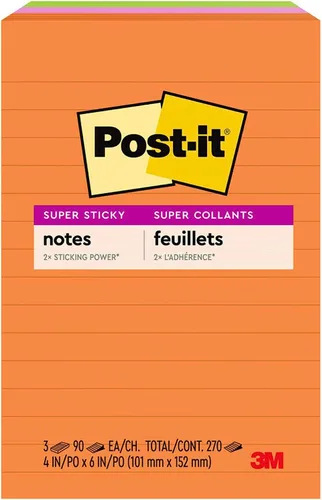 Vista 9 de Post-it notas superadhesivas, 5 x 8 pulgadas, Rio de Janeiro Collection