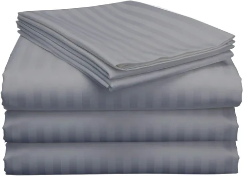 Vista 9 de Juego de sábanas de algodón de 15 pulgadas de profundidad con 2 fundas de almohada de 800 hilos para cama individual de 4 piezas