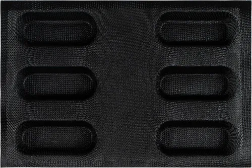 Vista 11 de Pan para hornear baguette pan perforado Eclair hojas de malla molde de silicona estrecha barra rectangular 15.748x11.732x0.197 in 16-cavidad por