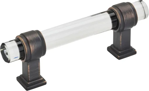 Vista 27 de Amerock Mango de gabinete Bronce claro/negro 3-3/4 pulgadas (96 mm) de centro a centro Glacio paquete de 1 unidad Jaladera de cajón