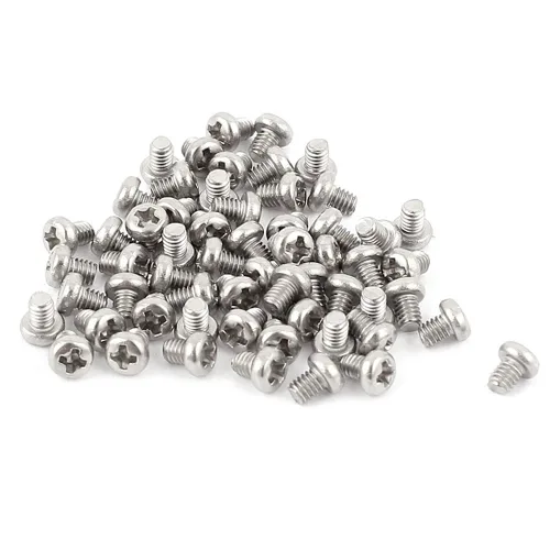Vista 12 de uxcell Tornillos Phillips de cabeza cruzada de acero inoxidable 304 M2 x 0.118 in 60pcs