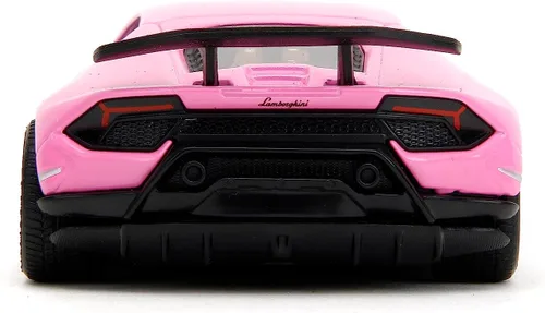 Vista 4 de Jada Pink Slips 1:32 W1 Lamborghini Huracán Performante - Auto fundido a presión, juguetes para niños y adultos (rosa brillante)
