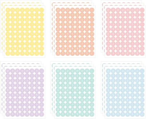 Vista 10 de Monolike Juego de calcomanías de alfabeto de algodón de azúcar + números, 12 calcomanías de diseño, 36 hojas en total