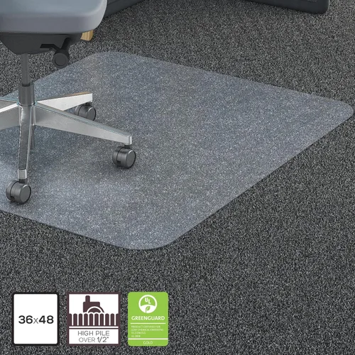 Vista 4 de Lorell LLR69703 - Tapete rectangular de policarbonato para silla, 7.09 pulgadas de alto x 26.77 pulgadas de ancho x 73.62 pulgadas de largo