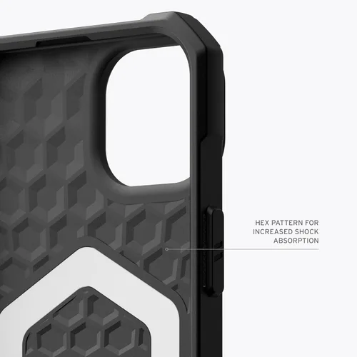 Vista 5 de URBAN ARMOR GEAR UAG Funda compatible con iPhone 15 de 6.1 pulgadas, Essential Armor negro, imán integrado compatible con carga MagSafe, funda
