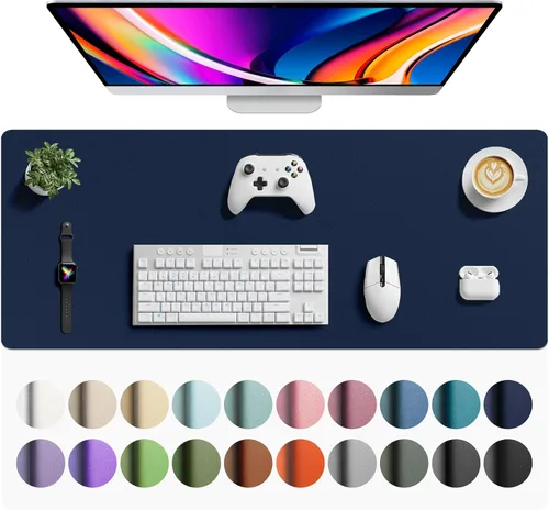 Vista 114 de Aothia - Protector de escritorio de cuero sintético grande, base antideslizante para mouse y superficie para escribir, impermeable, fácil de Agua