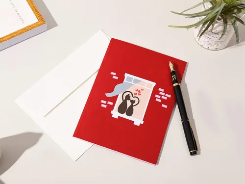 Vista 6 de Liif Love Cats Tarjeta de felicitación 3D para el día de San Valentín, tarjeta de cumpleaños de gato feliz, aniversario, pensando en ti, solo porque