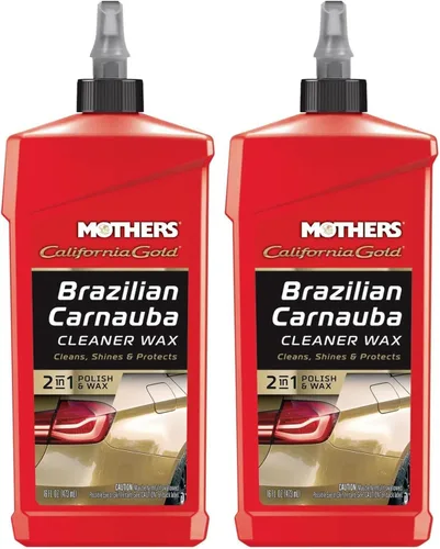 Vista 11 de Cera líquida Mothers California Gold Brazilian Caranuba Cleans & Waxes in One Step, Removes Oxidation & Swirls, Premium Carnauba Shine &