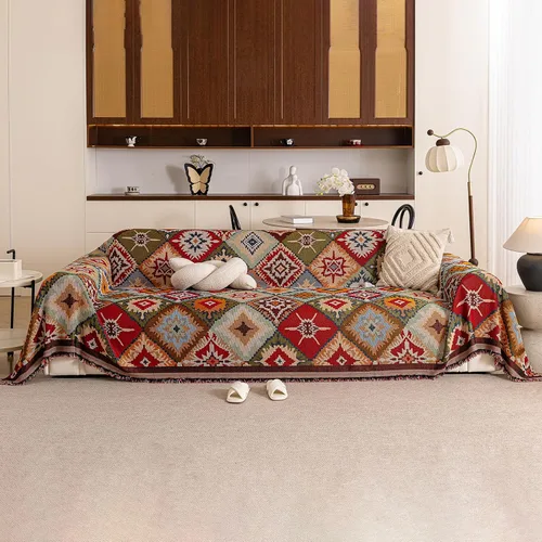 Vista 10 de STACYPIK Jacqurad - Fundas de sofá reversibles y duraderas para mascotas, fundas de sofá geométricas con orejas de trigo, protector de muebles gris