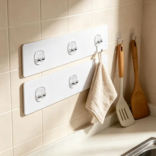 Vista 3 de Shower Caddy Adhesive Replacement 4 Pack Strong Adhesive Shower